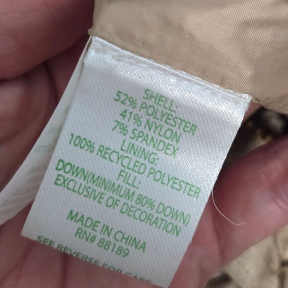 Lilly Pulitzer Size 14 Doria Puffer Down Filled Gold Metallic Winter Coat - Picture 10 of 13